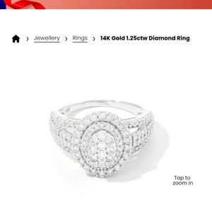 14 K white gold with diamonds